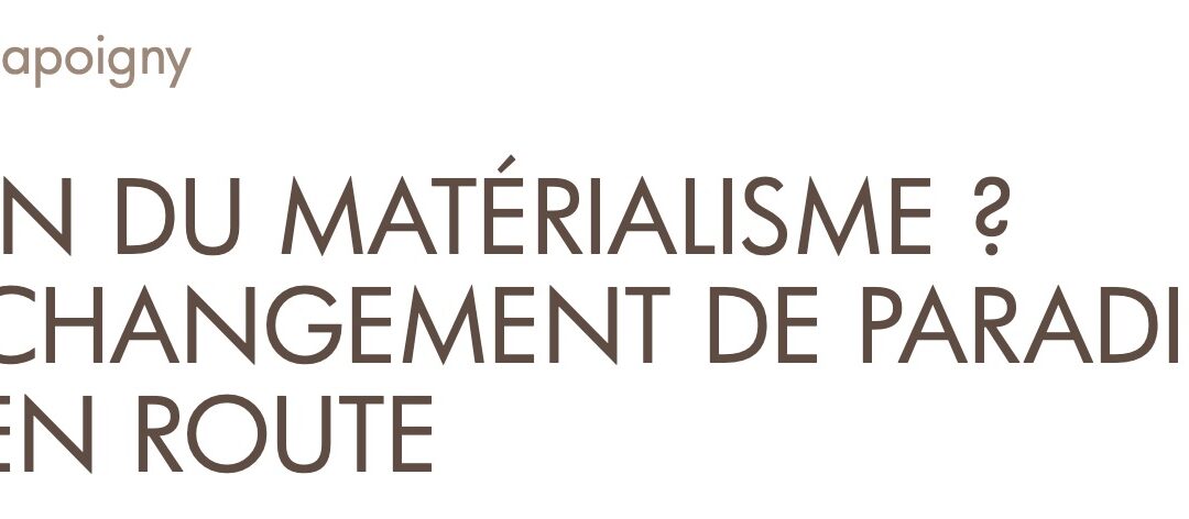 Article revue SB43 La fin du matérialisme